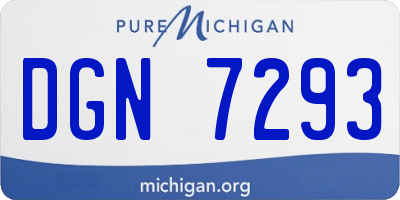 MI license plate DGN7293