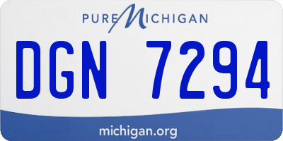 MI license plate DGN7294