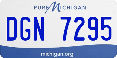 MI license plate DGN7295