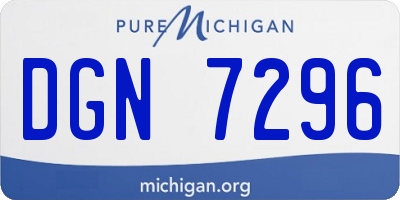 MI license plate DGN7296