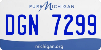 MI license plate DGN7299