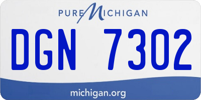 MI license plate DGN7302