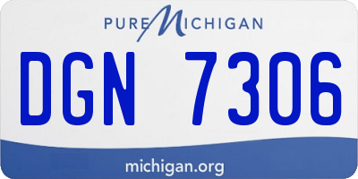 MI license plate DGN7306