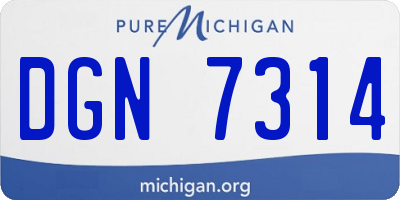 MI license plate DGN7314