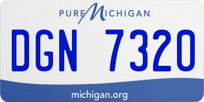 MI license plate DGN7320