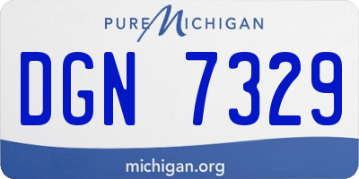 MI license plate DGN7329