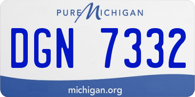 MI license plate DGN7332