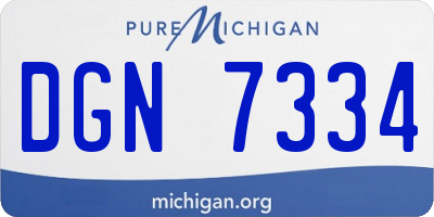 MI license plate DGN7334