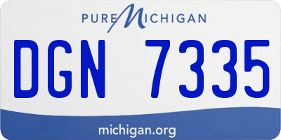 MI license plate DGN7335