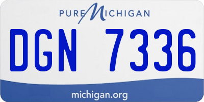 MI license plate DGN7336