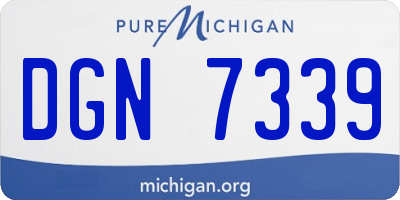 MI license plate DGN7339