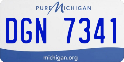 MI license plate DGN7341
