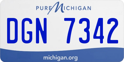 MI license plate DGN7342