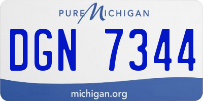 MI license plate DGN7344