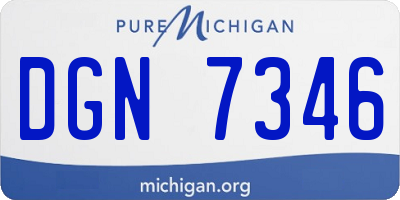 MI license plate DGN7346