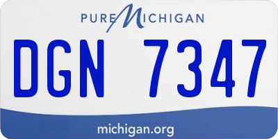 MI license plate DGN7347
