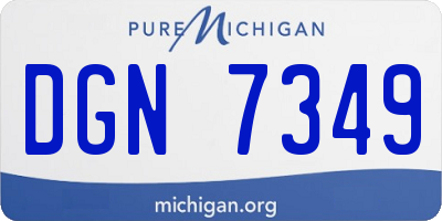 MI license plate DGN7349