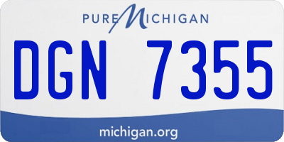MI license plate DGN7355