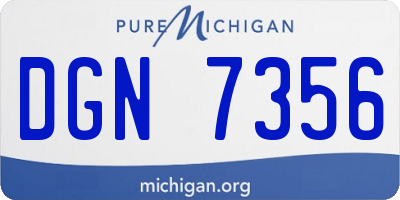 MI license plate DGN7356