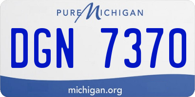MI license plate DGN7370