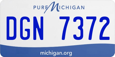 MI license plate DGN7372