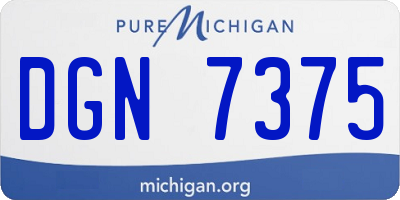 MI license plate DGN7375