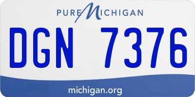 MI license plate DGN7376