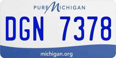 MI license plate DGN7378