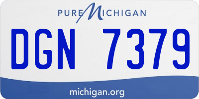 MI license plate DGN7379