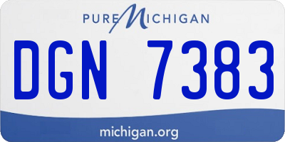 MI license plate DGN7383