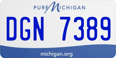 MI license plate DGN7389