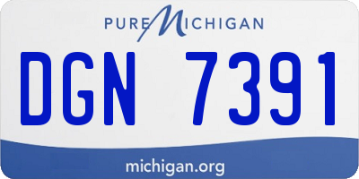 MI license plate DGN7391