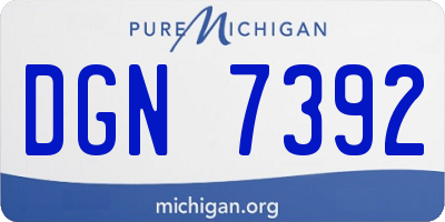 MI license plate DGN7392