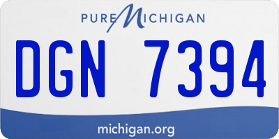 MI license plate DGN7394