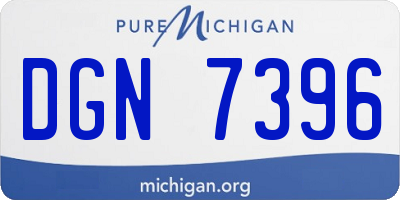 MI license plate DGN7396