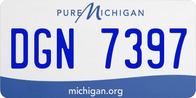 MI license plate DGN7397