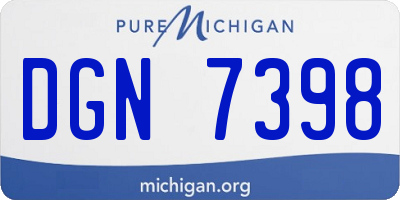 MI license plate DGN7398