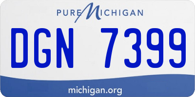 MI license plate DGN7399