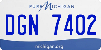 MI license plate DGN7402