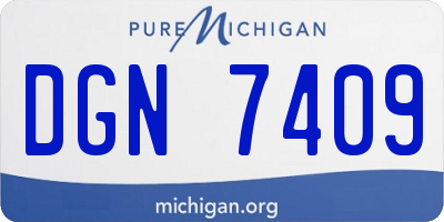 MI license plate DGN7409