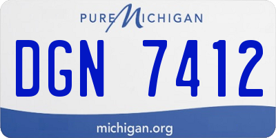 MI license plate DGN7412