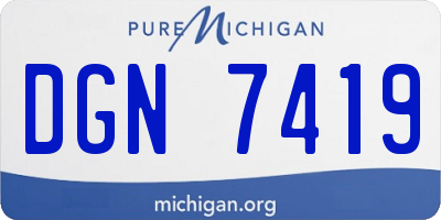 MI license plate DGN7419