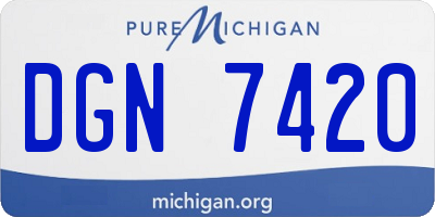 MI license plate DGN7420