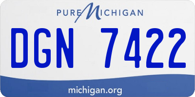 MI license plate DGN7422