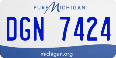 MI license plate DGN7424