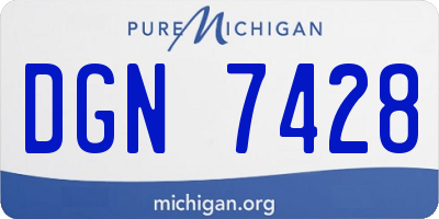 MI license plate DGN7428