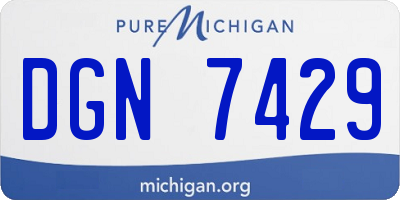 MI license plate DGN7429