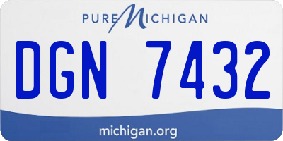 MI license plate DGN7432