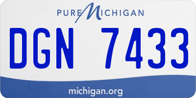 MI license plate DGN7433