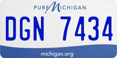 MI license plate DGN7434